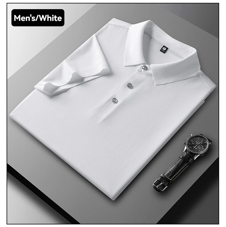 Summer New Ice Silk Quick Drying Couple Short Sleeve T-shirt Comfortable Breathable Lightweight Round Men Outdoor POLO