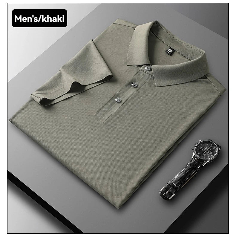 Summer New Ice Silk Quick Drying Couple Short Sleeve T-shirt Comfortable Breathable Lightweight Round Men Outdoor POLO