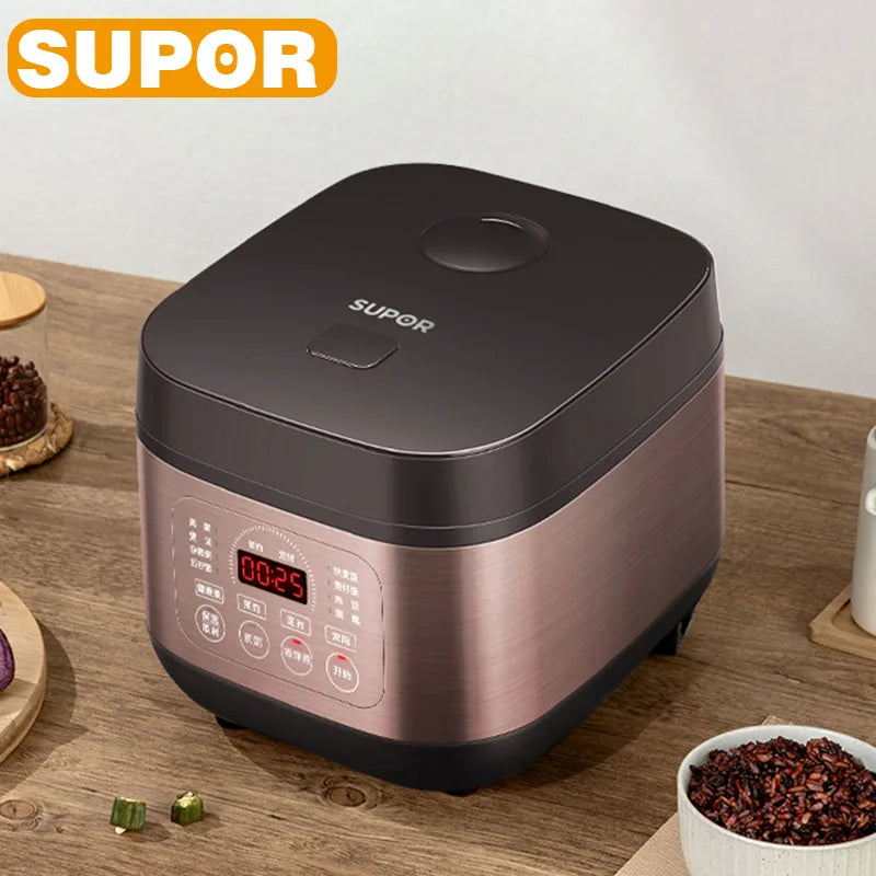 SUPOR 4L Rice Cooker Automatic Household Kitchen Electric Cooking Machine 2-8 People Food Warmer Steamer For Dormitory