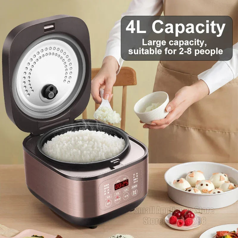 SUPOR 4L Rice Cooker Automatic Household Kitchen Electric Cooking Machine 2-8 People Food Warmer Steamer For Dormitory