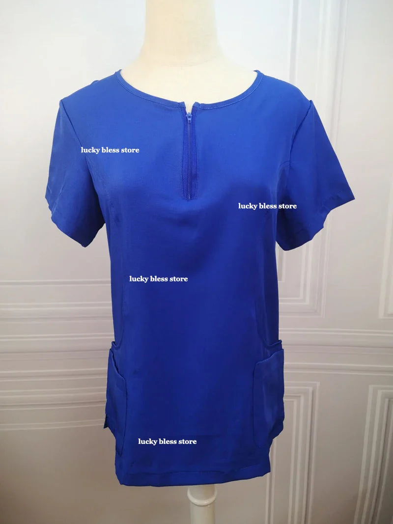 Surgical Uniforms Woman Scrub Set Medical Nurse Beauty Salon Workwear Clinical Scrubs Top + Pant Spa Doctor Nursing