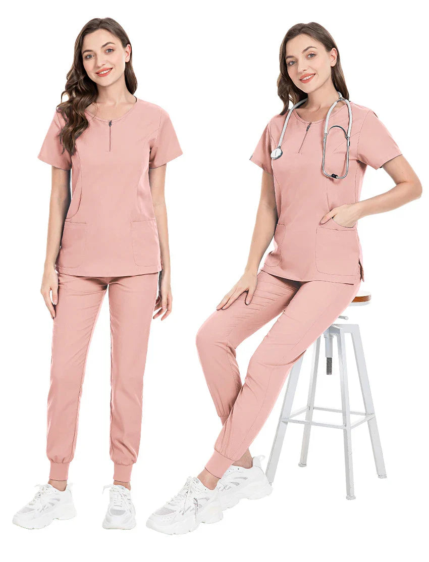 Surgical Uniforms Woman Scrub Set Medical Nurse Beauty Salon Workwear Clinical Scrubs Top + Pant Spa Doctor Nursing