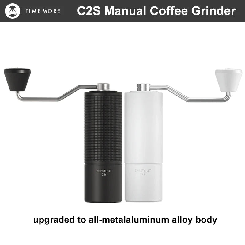 TIMEMORE Chestnut C2S Manual Coffee Grinder New Upgrade Integrated Metal Body Portable Hand Grinder Great For Travel