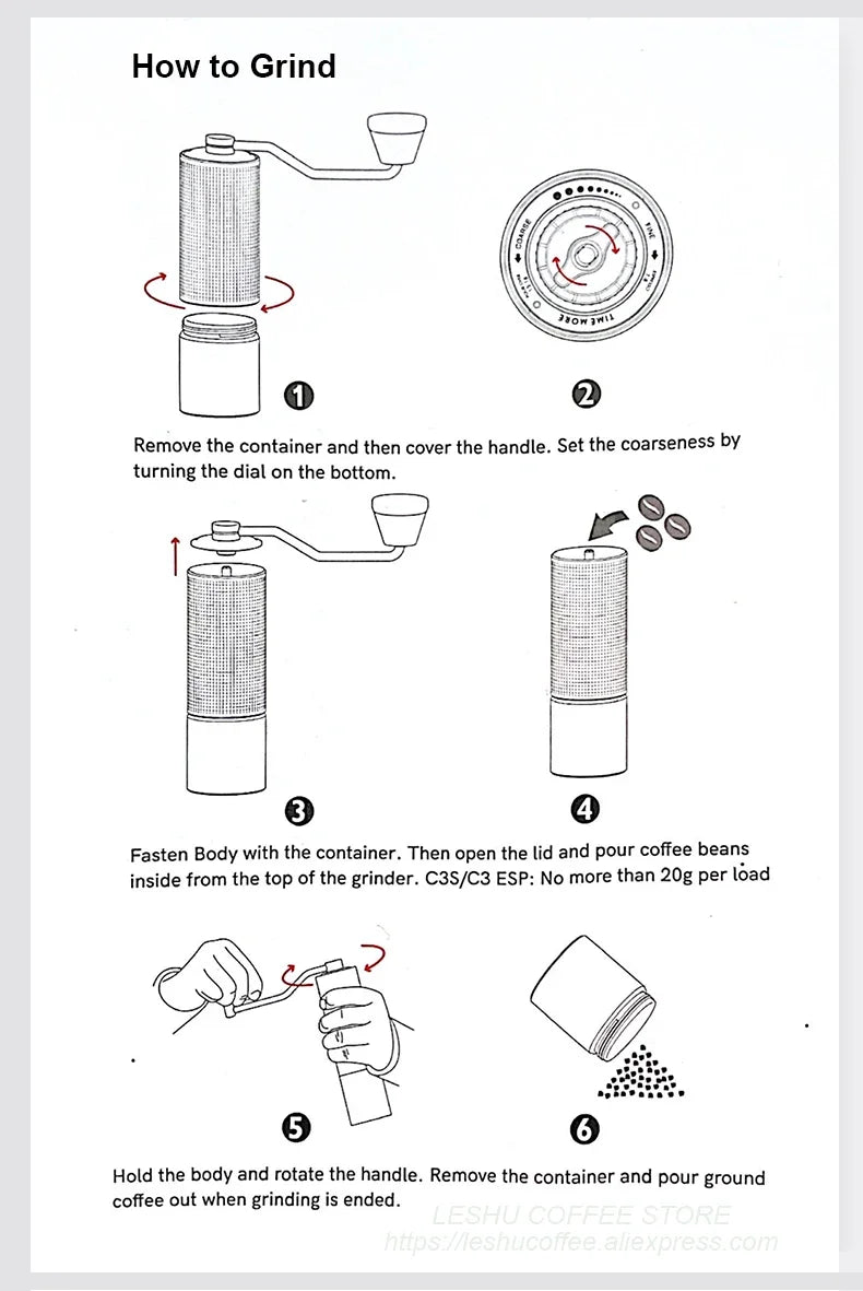 TIMEMORE Chestnut C3S / C3ESP Manual Coffee Grinder Upgrade All-metal Body & Anti-slip Design Portable Grinder S2C Burr