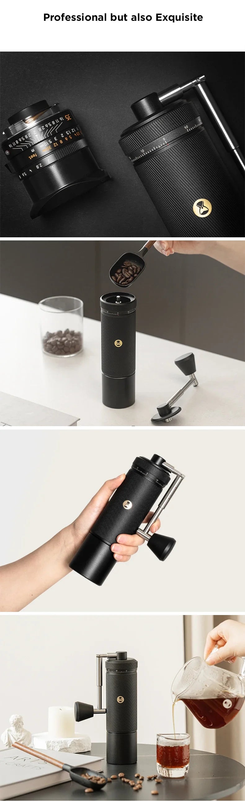 TIMEMORE CHESTNUT S3 Manual Coffee Grinder External Adjustment 0.015mm/click S2C890 Burr Inside Hand Espresso Grinder