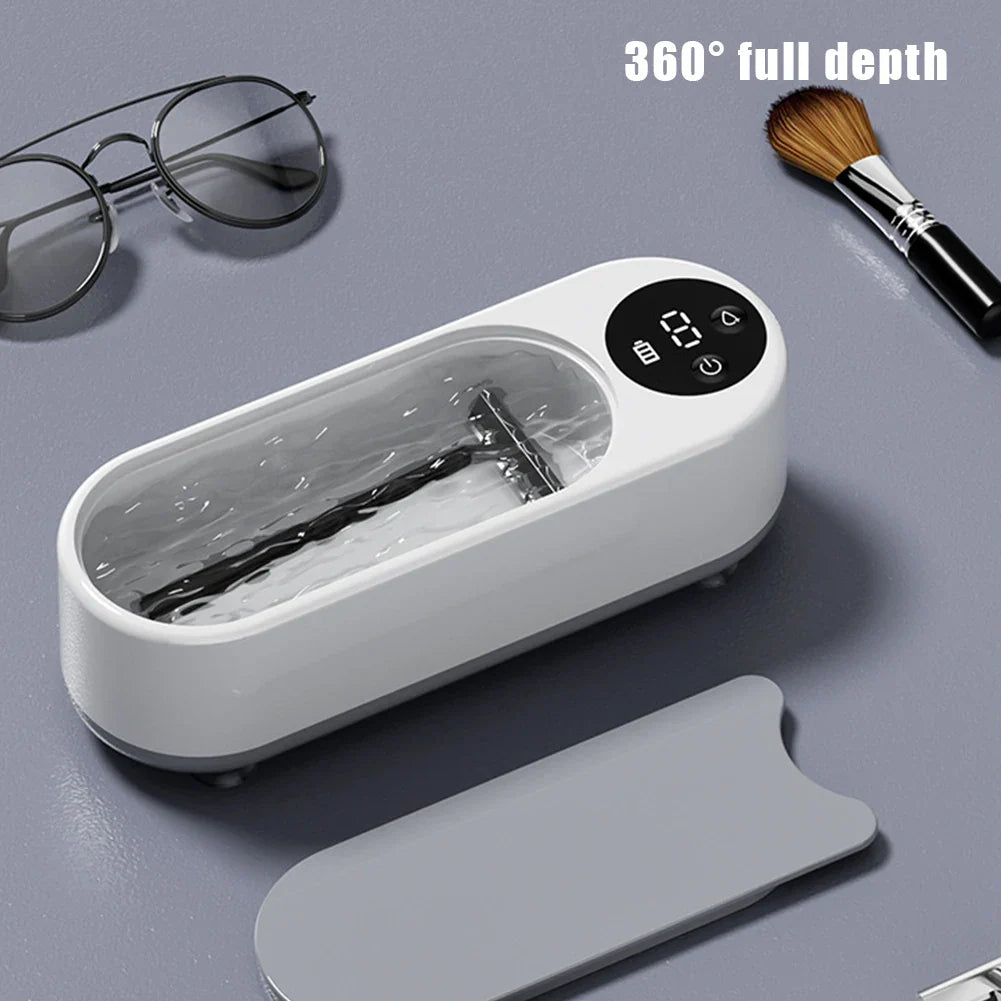 Ultrasonic Makeup Brush Cleaner Portable Glasses Cleaner High Frequency Vibration USB Rechargeable for Retainer