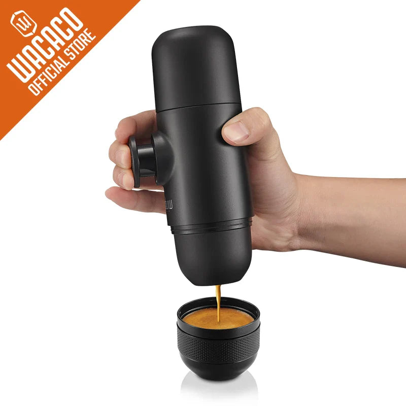 Wacaco Minipresso GR Portable Espresso Coffee Machine Compatible Ground Coffee Small/Mini Travel Coffee Maker.