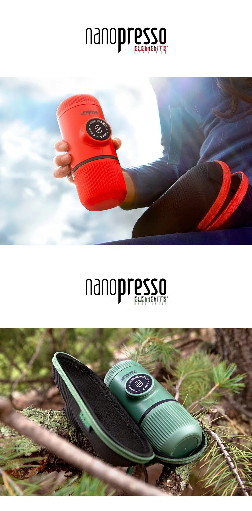 Wacaco Nanopresso Portable Espresso Coffee Maker Upgrade Version of Minipresso 18 Bar Pressure Valentines Gift New Year