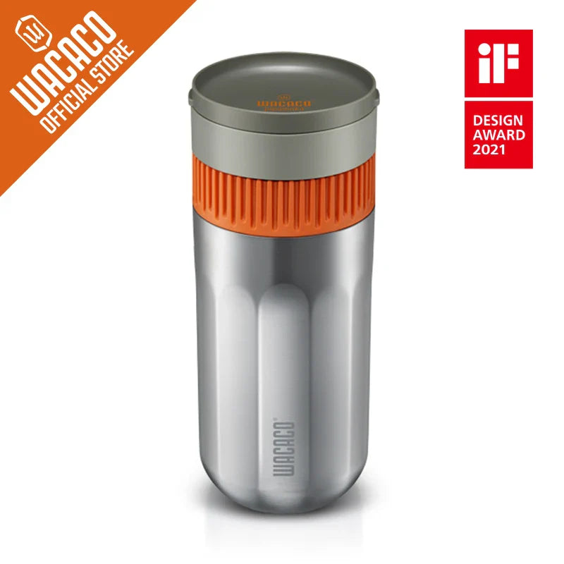 WACACO Pipamoka All-in-one Vacuum Pressured Portable Coffee Maker Insulated Travel Mug Hand Powered and Pressure Brewer