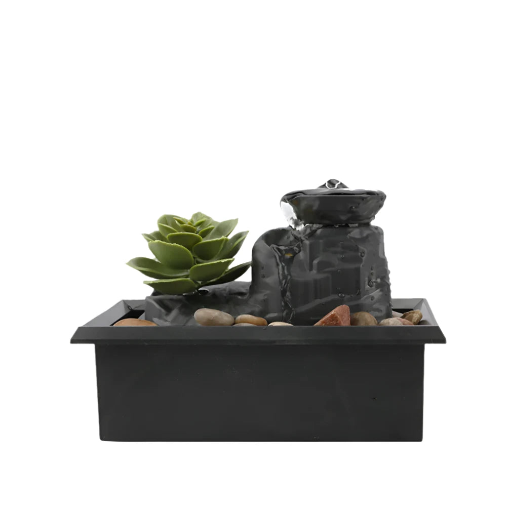 Waterfall Fountain Scene Ornament Tabletop Decorative Fountain Meditation Mini Flowing Water Waterfall Tabletop or Home