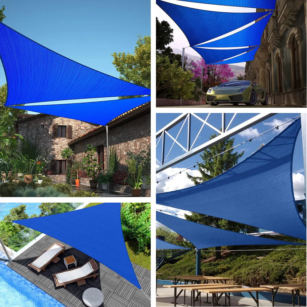 Waterproof Triangle Sun Shade Sail Canopy 98% UV Block Sun Shelters For Outdoor Facility&Activities Backyard Awning