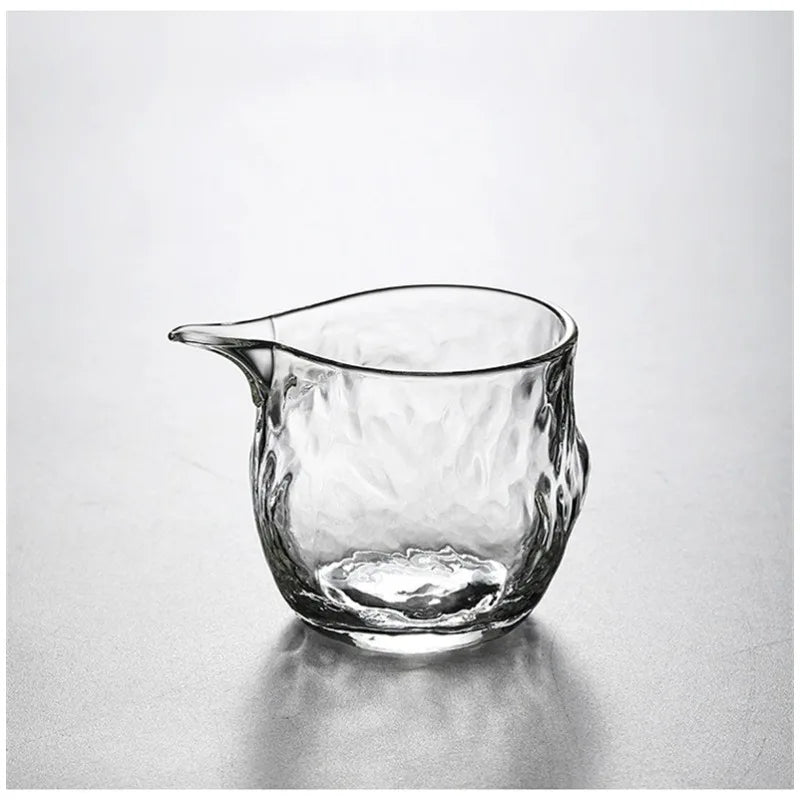 Wholesale Kung Fu Tea Set Insulation Thickening Creative Cup Tea Ware Borosilicate Glass Transparent Fair Mug Pitcher