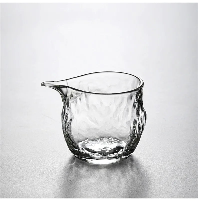 Wholesale Kung Fu Tea Set Insulation Thickening Creative Cup Tea Ware Borosilicate Glass Transparent Fair Mug Pitcher