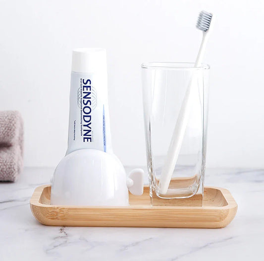 WIKHOSTAR Bathroom Accessories Set Rolling Toothpaste Squeezer Tube Toothpaste Dispenser Cleanser Squeezer Toothpaste