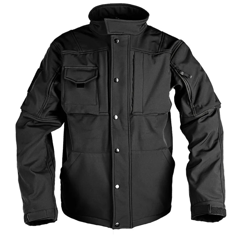 Windproof Waterproof Biker Suit Men Tactical Jacket Pants Sets Winter Shark Skin Soft Shell Uniform Warm Fleece Coats