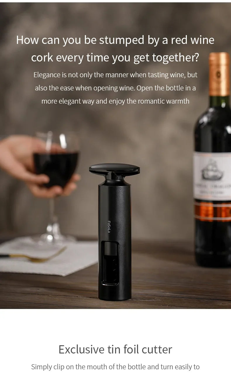 Wine Bottle Opener Multi-Functional Manual Wine Bottle Opener for Household Champagne Bottle Opener Wine Opener - black