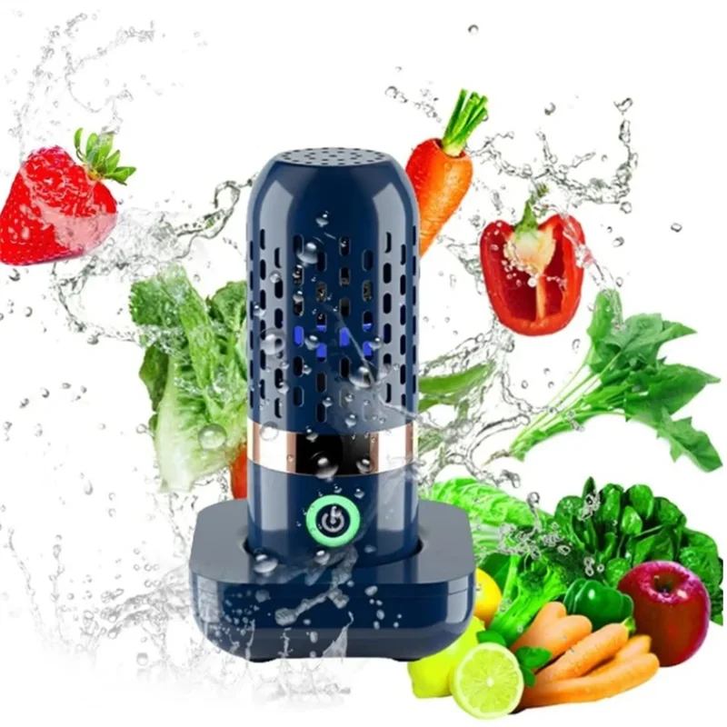 Wireless Fruit Vegetable Washing Machine Protable Capsule Shape Fruit Food Purifier Kitchen Automatic Vegetable Washing