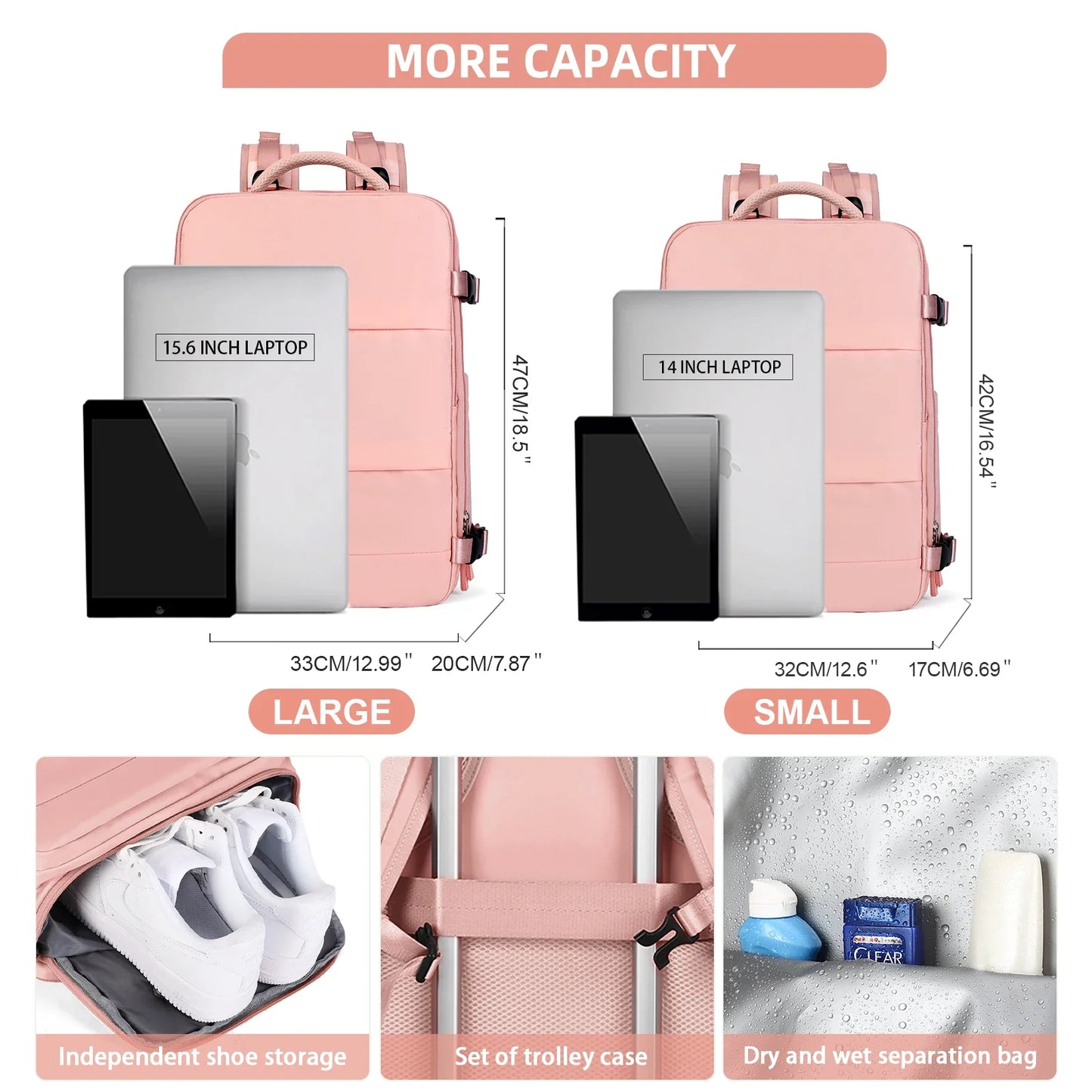 Women Travel Backpack Wizzair Cabin Backpack 40x30x20 Airplane Large Capacity Waterproof Casual Bag Suitcase Laptop