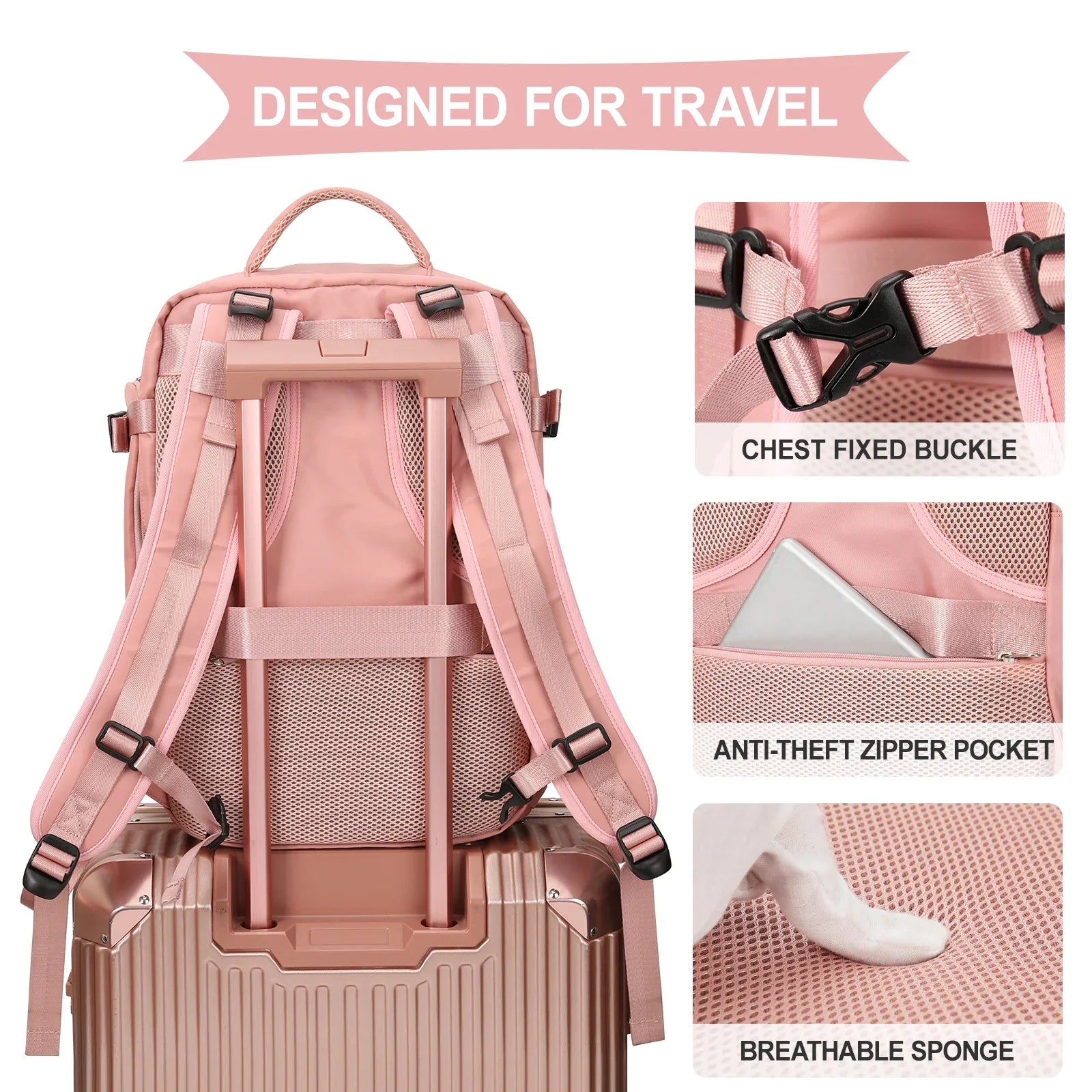 Women Travel Backpack Wizzair Cabin Backpack 40x30x20 Airplane Large Capacity Waterproof Casual Bag Suitcase Laptop