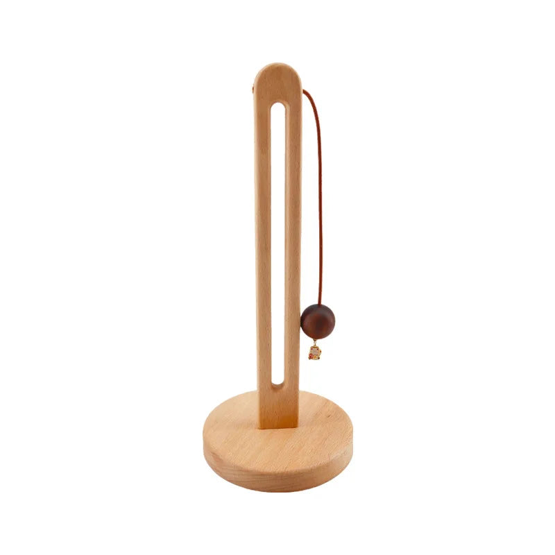 Wood Paper Towel Holder Durable Anti-Skid Tissue Vertical Stand Rack Hook For Kitchens Bathrooms Living Rooms