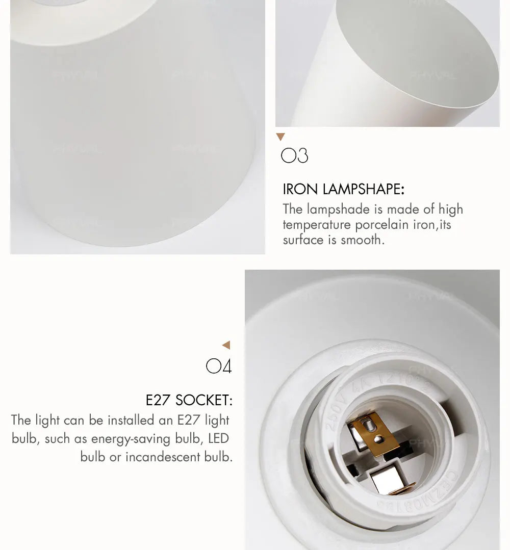 wooden wall lights bedside wall lamp wall sconce modern wall light for bedroom Nordic macaroon 6 color steering head